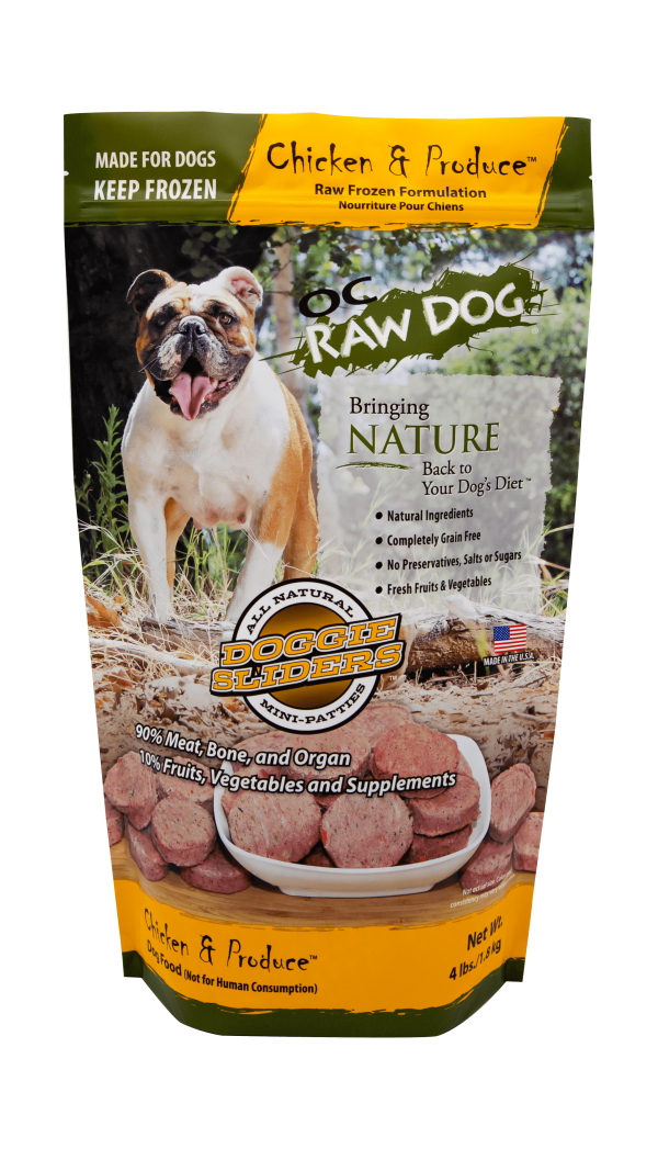 CHICKEN & PRODUCE 4 Sliders OC Raw Dog